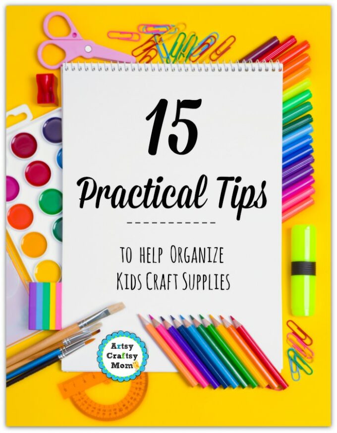 15 Practical Tips to help Organize Kids Craft Supplies - Composition of drawing and painting tools