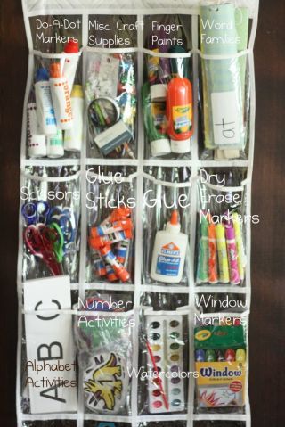 wall pockets to store supplies