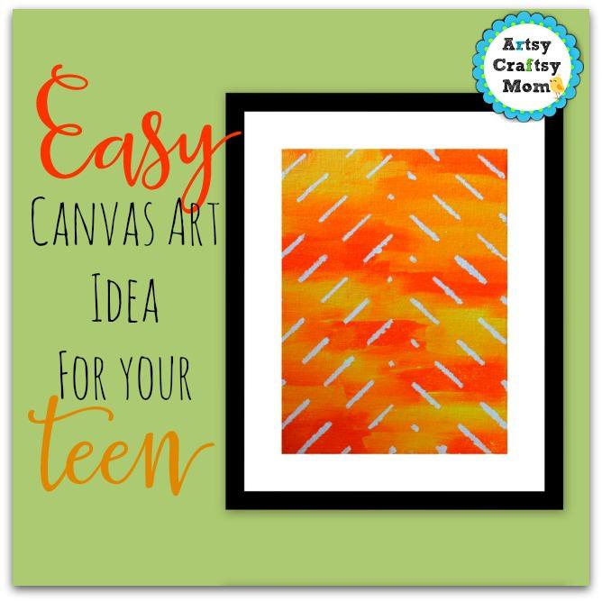 easy canvas art idea for teens