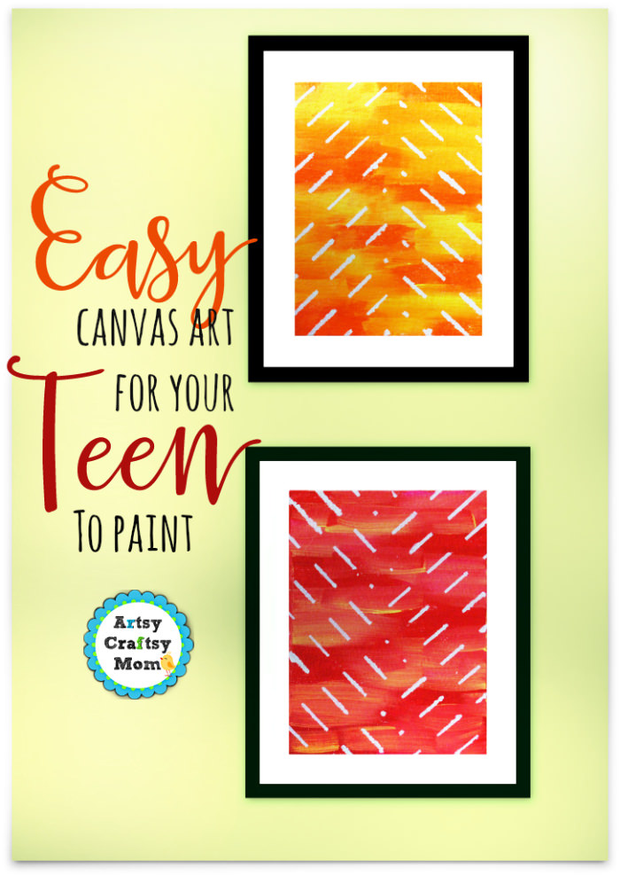 easy canvas art teenager