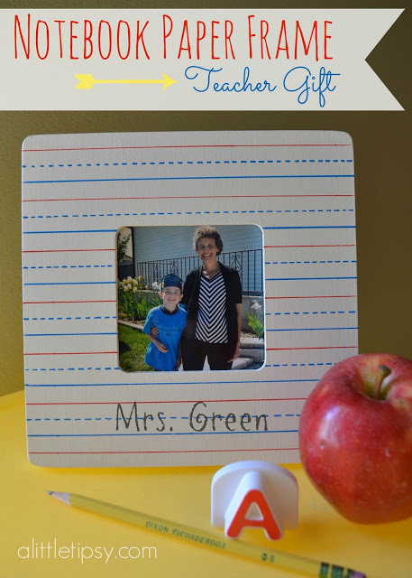 08-Notebook-Frame ArtsyCraftsyMom.com Teachers love cute handmade gifts from their students. Check out these 12 Useful Crafts For Teachers Day that Kids Can Make without too much time or effort!