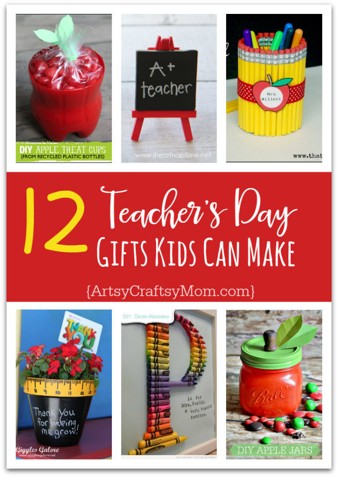 Teachers love cute handmade gifts from their students. Check out these 12 Useful Crafts For Teachers Day that Kids Can Make without too much time or effort!