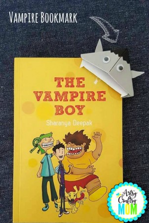 Back to school Monster Bookmarks - Easy to fold origami adorable vampire bookmark, perfect for Halloween, back to school or just for fun