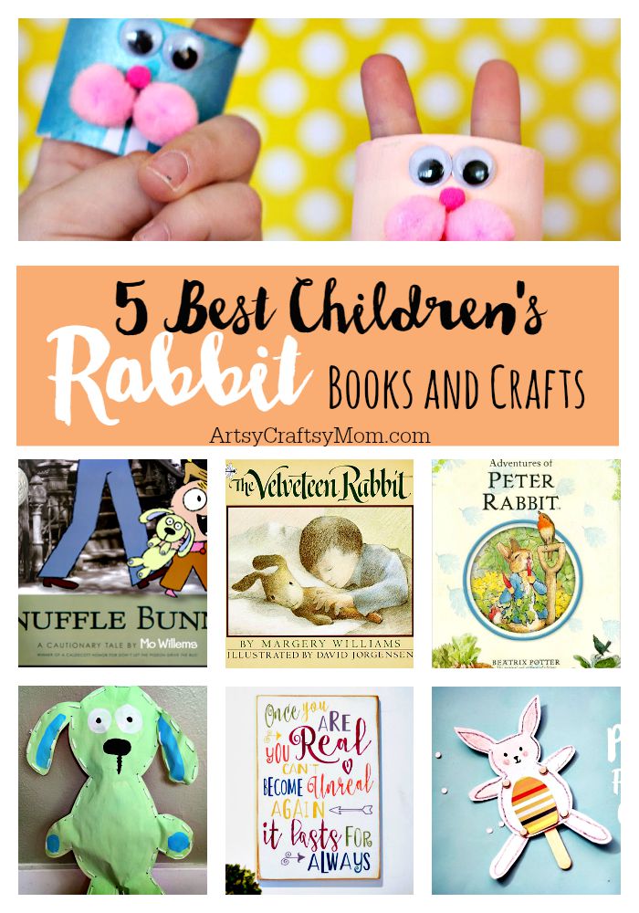 5 Of our Favorite Children's Rabbit Books and Crafts - Sharing our favorite books and one adorable craft to go with each book. Perfect for Easter and International Rabbit Day. 