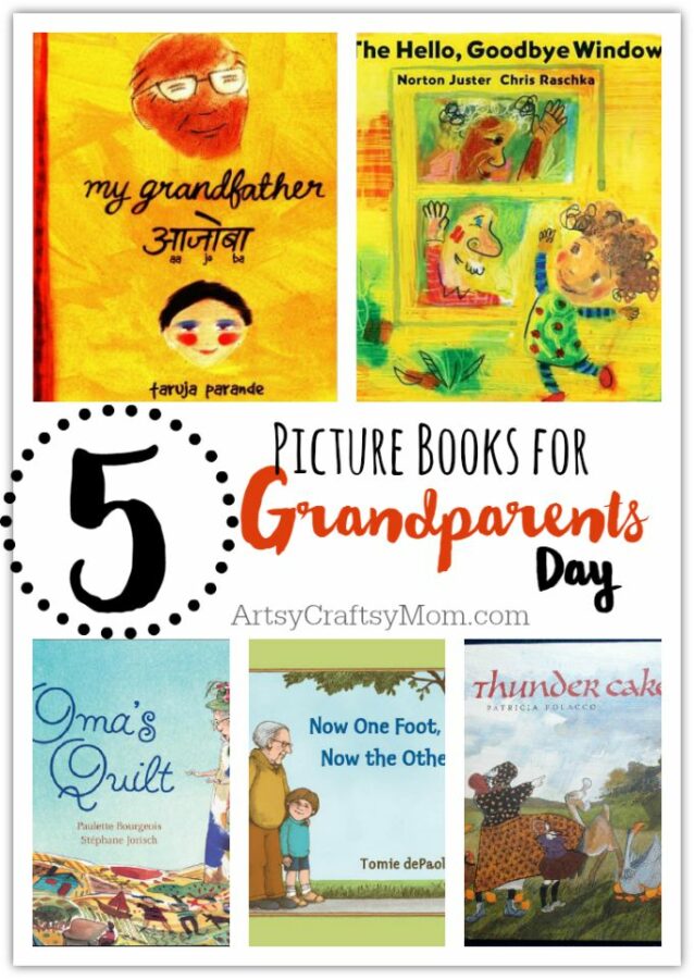 Pick up one of these 5 Picture Books for Grandparents Day to read with your grandkids + Free printable- Card & I love Grandpa / Grandma letter