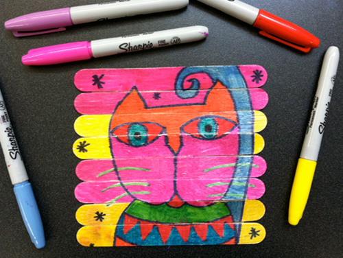 cat art laurel birch - October 29th is National Cat day - Sharing our favorite 21 Cat - themed craft activities & books. Free Printable, Art and craft activities and loads of books