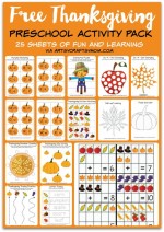 Free Thanksgiving Preschool Activity Pack