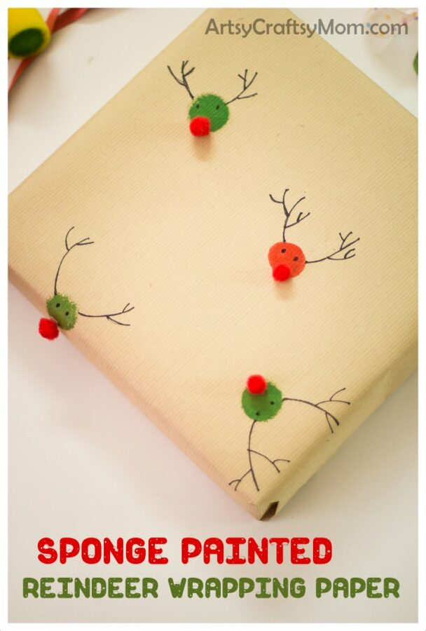 Homemade Christmas wrapping paper 012