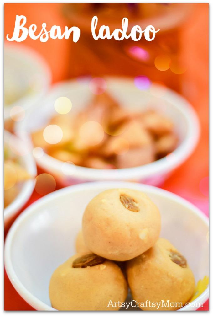 besan ladoo - 4 Easy & Quick Diwali Sweet Recipes- Make quick Diwali Sweets Recipes like Nariyal ladoo, besan ladoo, Instant Kalakand and Shankarpali. Perfect for conversations, laughter and family time.