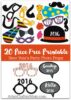 20 Free Printable New Year's Photo Props - Artsy Craftsy Mom
