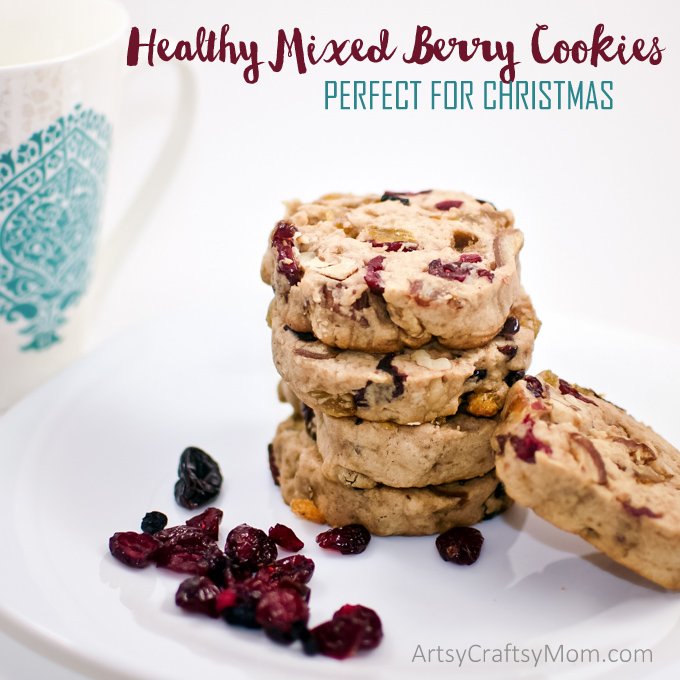  Quick, Easy and Healthy Mixed Berry Cookies perfect for Christmas - perfect mix of sweet and salty, will instantly evoke warm memories spent with family. 