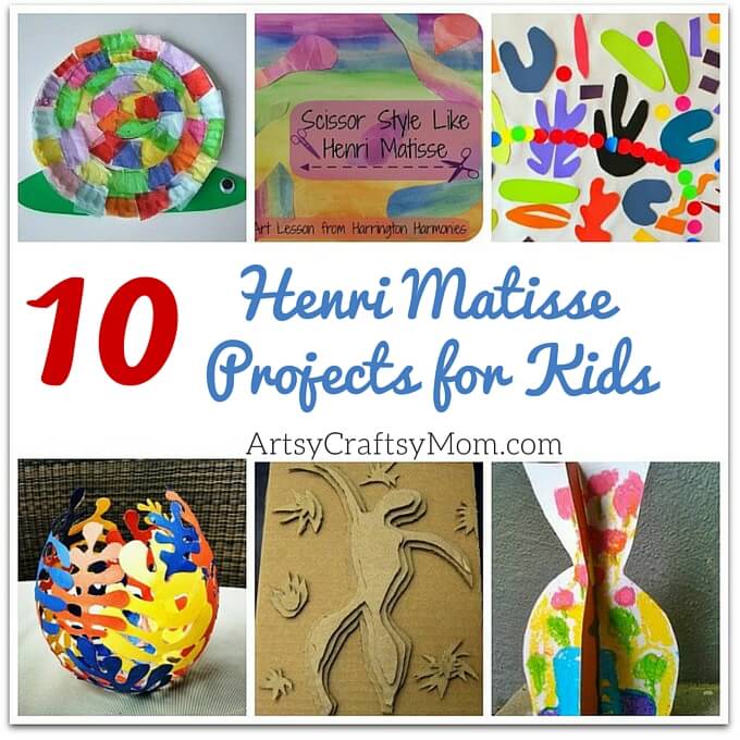Top 10 Henri Matisse Projects for Kids - Art projects for elementary school. Paper collage, art appreciation& other projects to explore with kids