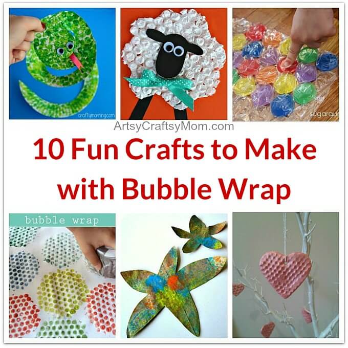 Bubble wrap can be used for more than just packing and popping! Here are 10 fun crafts to make with bubble wrap for Bubble Wrap Appreciation Day!
