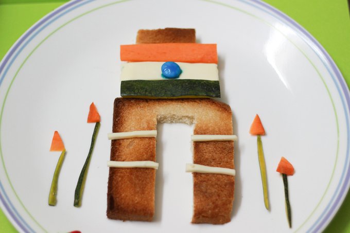 Tricolor India Gate Food Art - Republic Day Special 9 India Gate Food Art 6