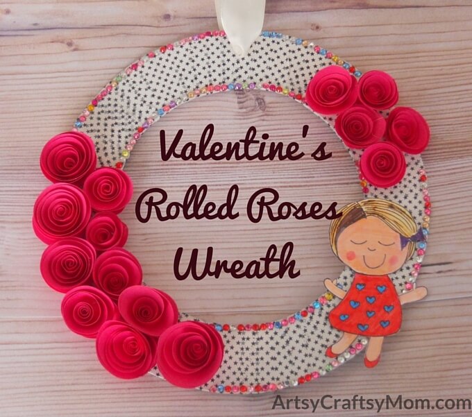 Get into the mood this Valentine's day with this lovely rolled roses wreath that's perfect to make over the weekend!
