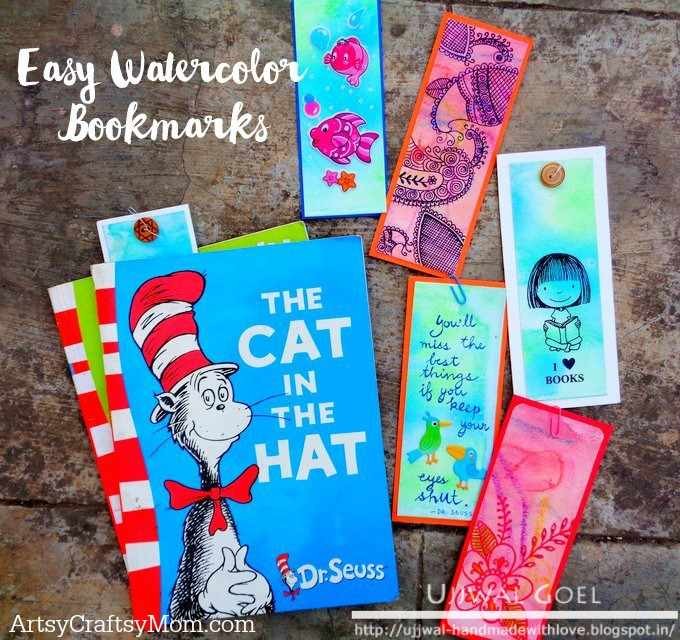 Easy Watercolor Bookmarks10