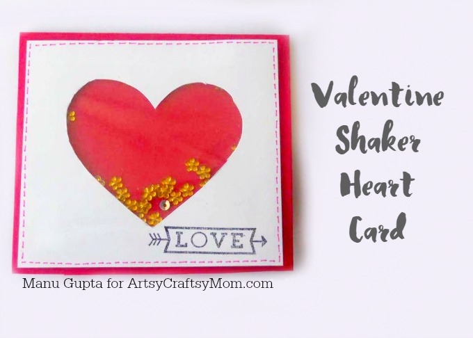 valentine heart shaker card