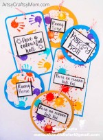 DIY Colorful Holi Gift Tags + Holi Stamps Giveaway