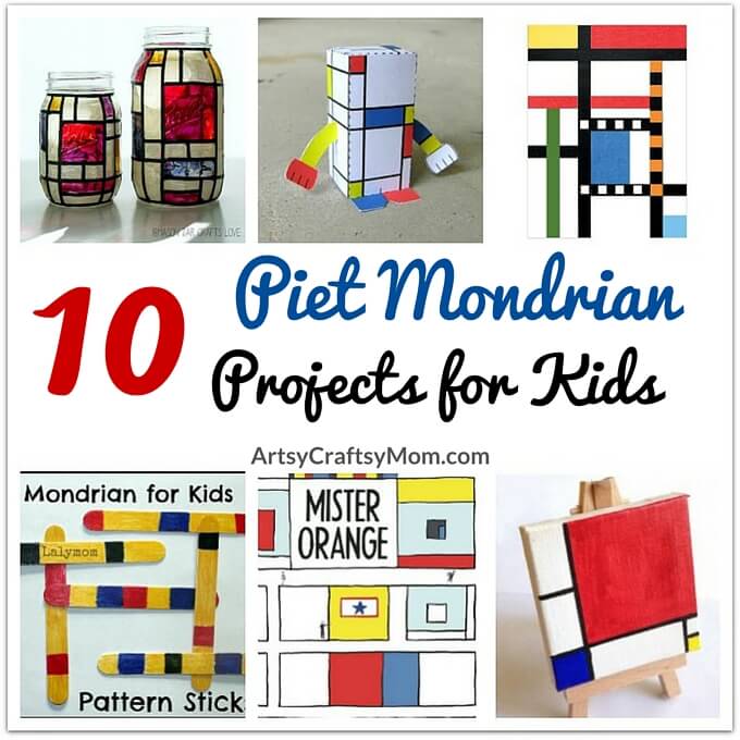 Piet Mondrian's work show us the importance of focusing on what's truly important. So here're 10 Piet Mondrian's projects for kids to get inspired from!