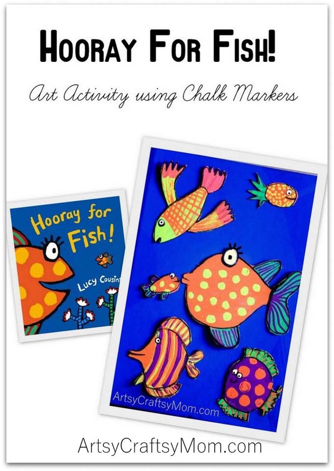 Hooray For Fish! Art Activity Using Chalk Markers - Explore the imaginary and colorful fish with our fun art activity using Chalk Markers