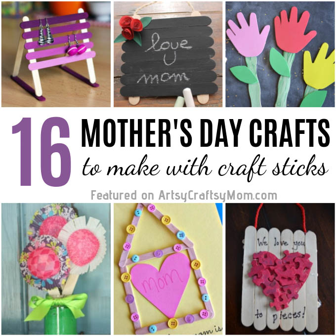 Mothers Day Crafts with Craft Sticks