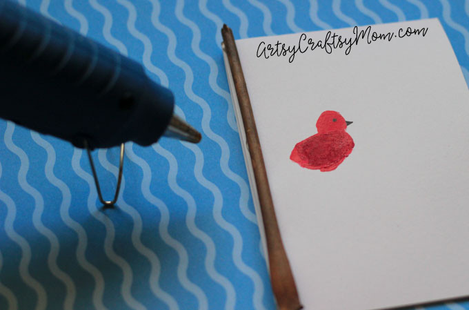 DIY Super Cute Fingerprint Bird Mother's Day Card-5
