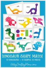Printable Dinosaur Shape Match