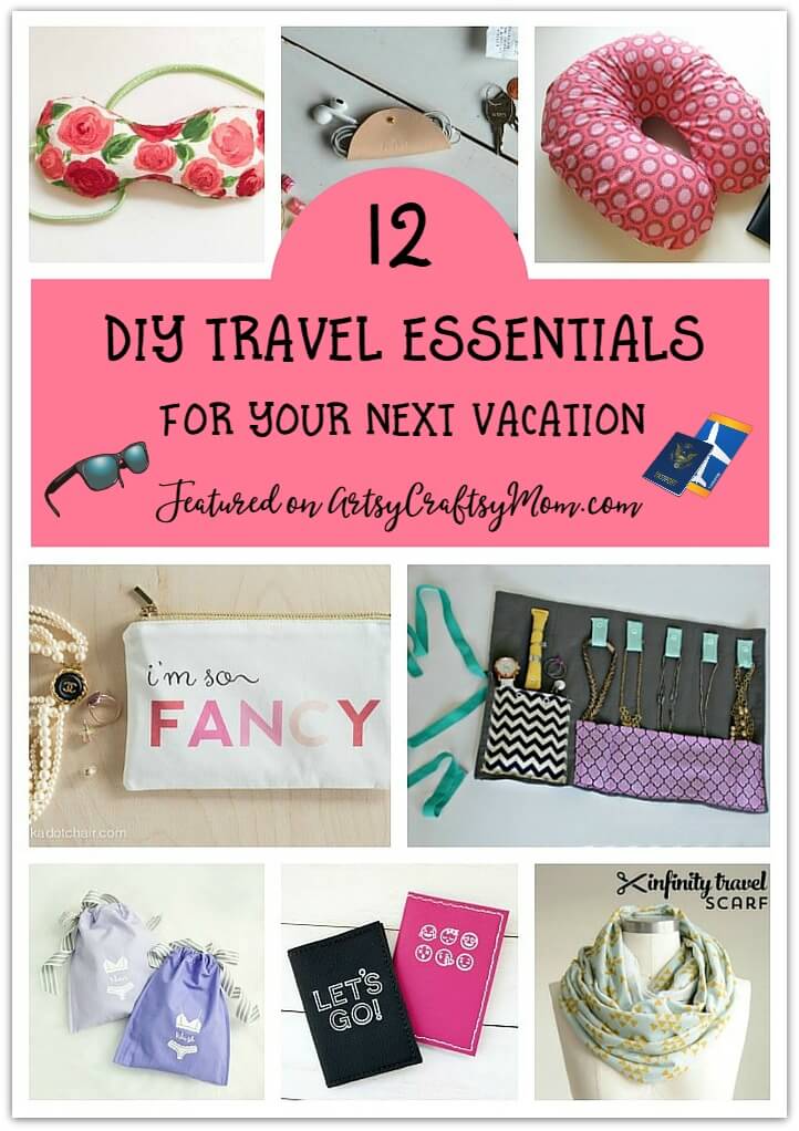 A vacation needs to be comfortable and relaxing, and that's easy when all your needs are taken care of with these easy-to-make DIY travel essentials!