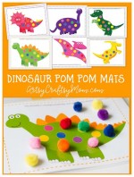 Printable Dinosaur Pom Pom Mats that your kid will Love!