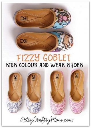Fizzy Goblet - Kids Colour and Wear Shoes add the pop to the poppies, the fun to the funny animals and the fab to fabulous shoes . Buy a pair (or two) for yourself and your kid to unwrap on a rainy day, and get coloring.