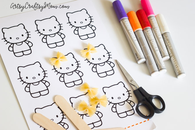 Hello Kitty Craft - Pasta Bookmarks-1