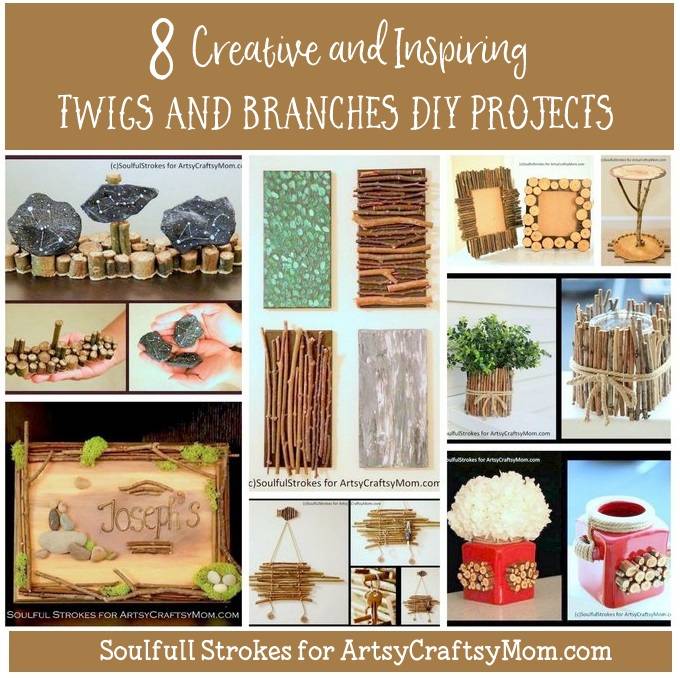 8 Creative and Inspiring Twigs and Branches DIY Projects - Bring fall indoors with simple DIY Photo Frames, Planters, Wall art, nameplate, even a key holder. Perfect for Fall.