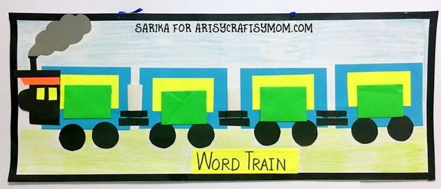 CVC word train is a teaching aid ṭo introduce CVC words for younger kids in a fun way. Provides Visual, tactile & a creative lesson idea to teach phonemics