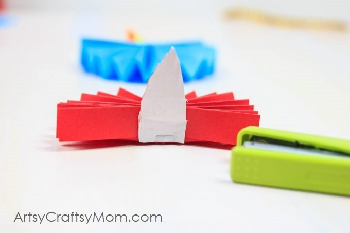 Accordion Fold Diwali Paper Diya Craft - Easy paper folding Diwali paper craft for kids that's both easy to make and functional.