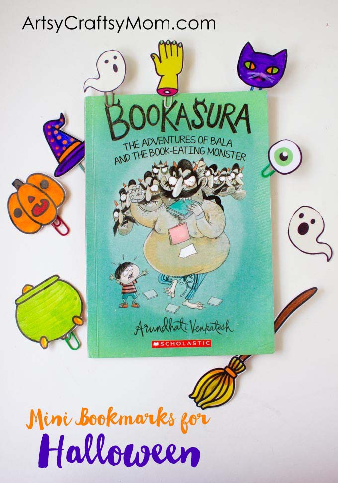 Quick Non Candy Halloween Mini Bookmark treats are super fun for kids and perfect for kids with allergies. With Free Printable. 
