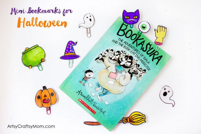 Halloween mini bookmarks DIY 1