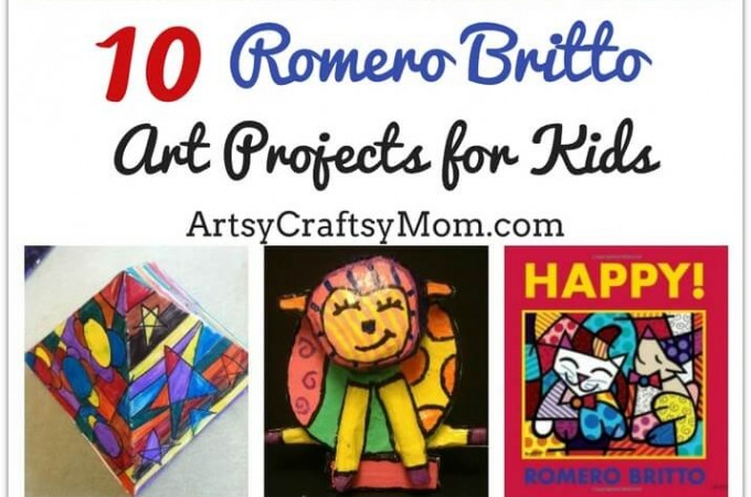 These amazingly colorful Romero Britto Art Projects for Kids are sure to brighten up your day! Learn all about this whimsical artist and his work through drawings, sculptures, collages and more!