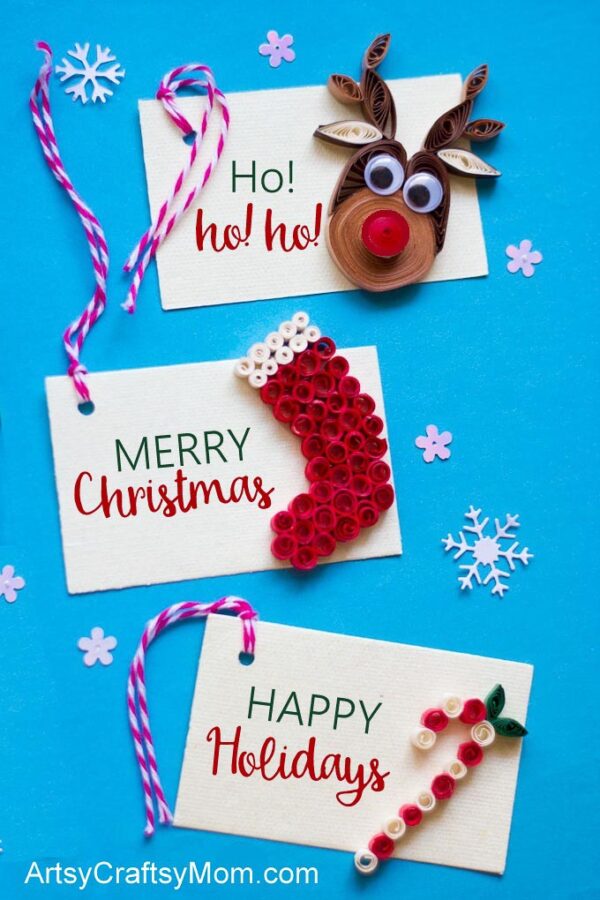 Paper Quilled Christmas Gift Tags 7