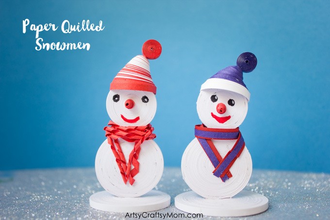 Let these cute Paper Quilled Snowmen add to the charm of your Christmas decor! With simple quilling techniques, you can make these in no time!