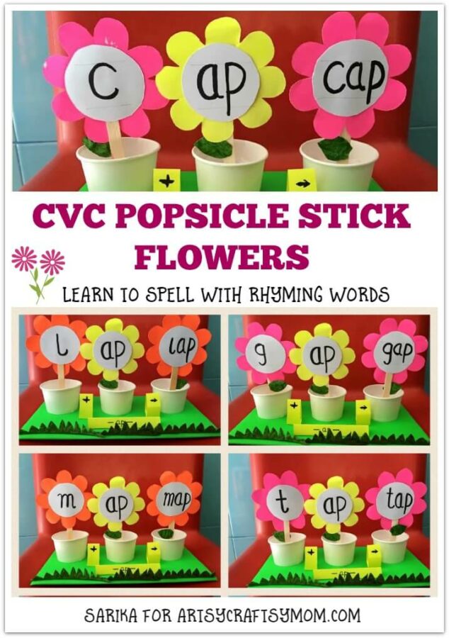CVC Popsicle Stick Flowers