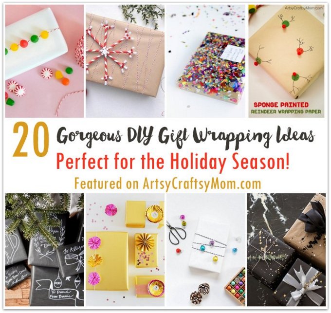 20 Gorgeous DIY Gift wrapping ideas for the holiday season! Sometimes all you need to make a gift stand out is one of these Gorgeous DIY Gift wrapping ideas!
