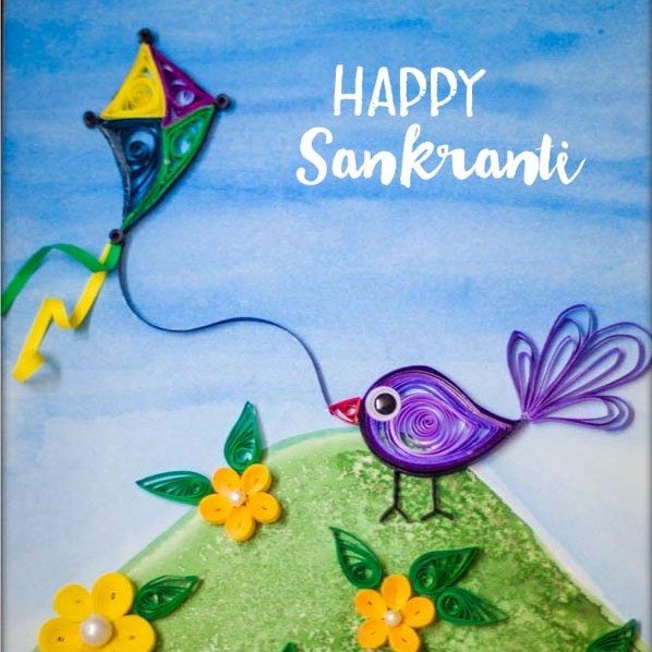 Kite Bird Quilling Card Sankranti 1 31