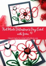 Kid-made Valentine’s Day Card with Yarn