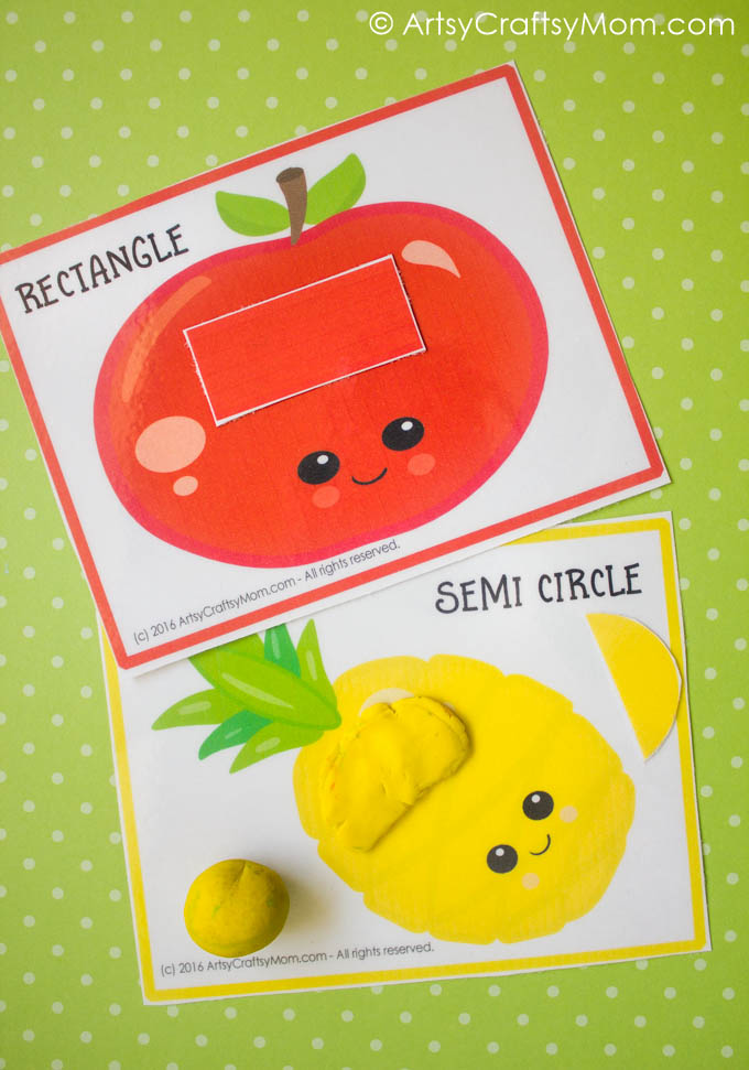 Kids will love this cute Printable Fruit Theme Shape Match and while they play they can practice colors, shapes, and counting.