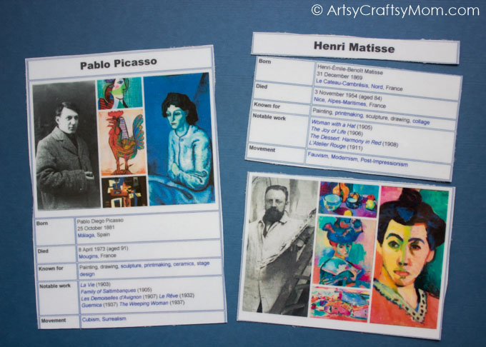 Make learning about art and artists a fun game with this Famous Artists Free Printable puzzle and art appreciation work sheet!