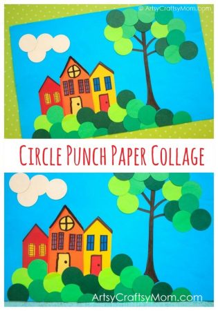 Collages are a popular art form - from artists to toddlers! Try out this spring themed Circle Punch Paper Collage - with just craft paper & a circle punch!