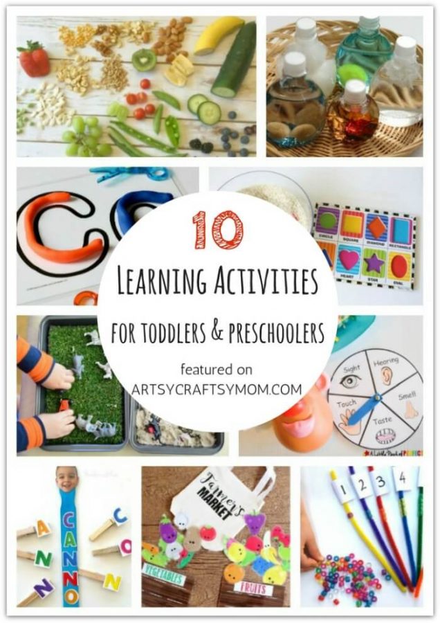 Don't let little kids feel left out when crafting! Here are 10 learning activities for toddlers and preschoolers, designed specifically for them!