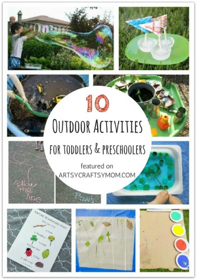 Don't let little kids feel left out when crafting! Here are 10 outdoor activities for toddlers and preschoolers, designed specifically for them!