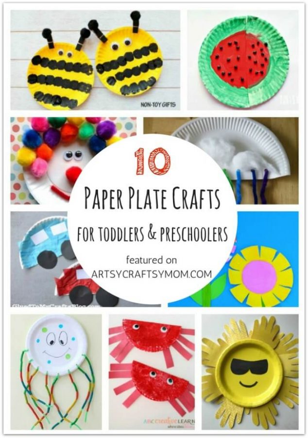 Don't let little kids feel left out when crafting! Here are 10 Paper Plate crafts and activities for toddlers and preschoolers, designed specifically for them!