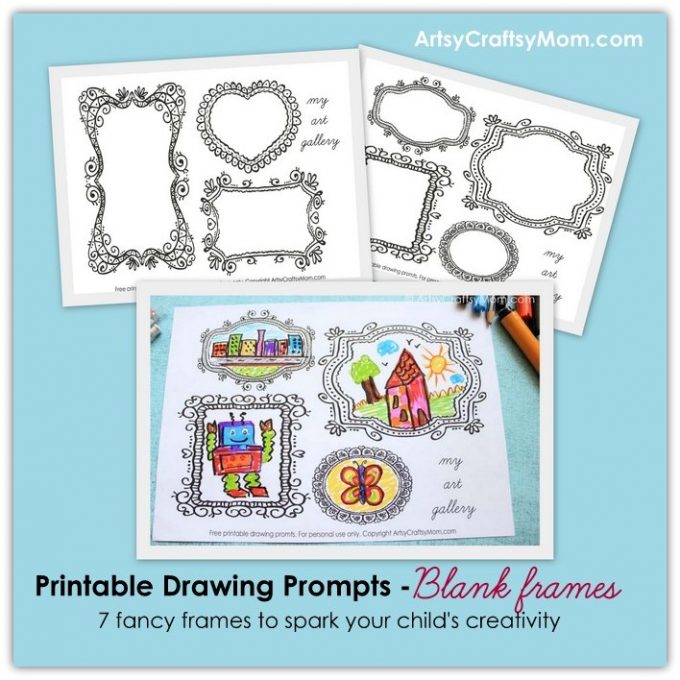 Printable Blank Frames Drawing Prompts for kids that encourage creativity and help build drawing skills. Blank frame art to Spark Kids’ Creativity. Tagged under - Art Prompts for little Artists, creative drawing prompts, what to draw ideas, Frame Art Drawing Prompt and Printable for Kids, Drawing Ideas for Kids, Free Printable Drawing Prompts for Kids , Frame Art Drawing Prompt , Blank Picture Frame Worksheet